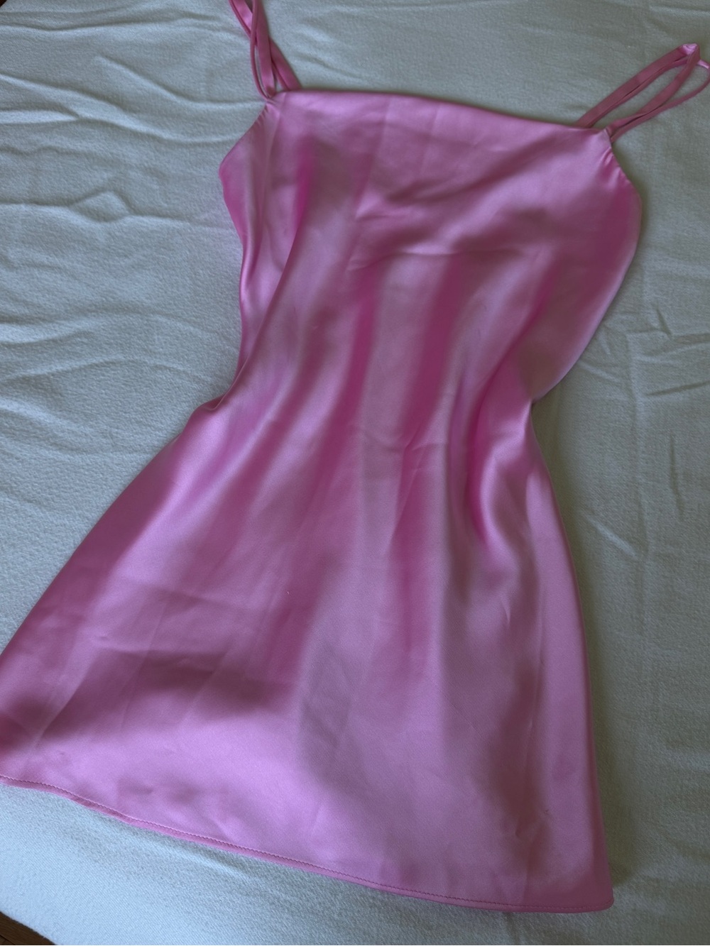 Zara Pink Satin Slip Dress